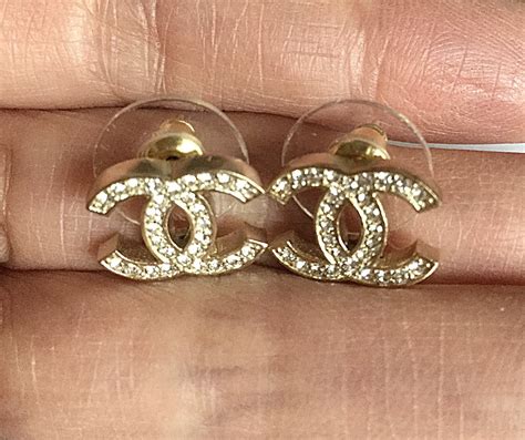 faux chanel cc stud earrings|Chanel knockoff earrings.